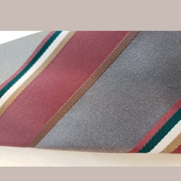 John Weitz Tie Men's 58 x 3 3/4 Burgundy Grey Green White Gorpcore Grandpacore - Picture 2 of 6